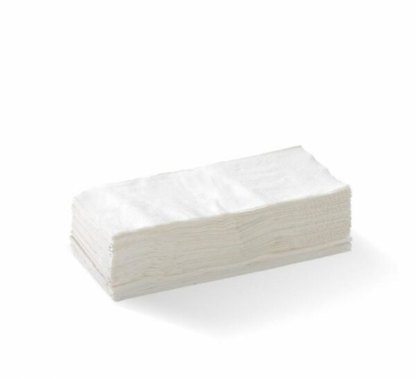 1/8 Fold White Lunch Napkin 1 Ply